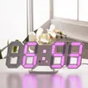 Nowoczesny design zegar ścienny LED 3D nowoczesne cyfrowe budziki wyświetlają dom domowy biurowy biurko noc SQCYV Sports2010277o