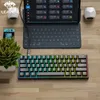 Leaven K620 Wired Mechanical Keyboard 61 Keys RGB Lights Esports Gaming Office Personality Key Computer Accessories 240309