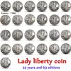 63pcs American complete set of lady liberty old color craft copy COINS art collect2822