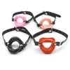 Adult Toys PU Leather Lips Ring Open Mouth Gag Silicone Ball BDSM Bondage Slave Flirting Restraint Erotic Sex Toy for Couples Adult GamesL2403