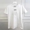 メンズTシャツデザイナーハイバージョンNANYOU MIU HOME Tシャツミニマリストスタイルとスリムフィットを持つ女性向け。 2024早春のロゴラウンドネック半袖254K