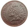 US08 HOBO NICKEL 1877 Indian Cent Penny Facing Skull Skeleton Zombie Copy Coin Pendant Accessories Coins256L