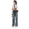 Ли она # Американские джинсы 2024 Весна Новая свободная широкая высокая талия с прямой ногой для похудения женских брюк Джинсы