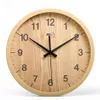 12 Inch Round Wall Clock Wooden Modern Design Antique Wooden Wall Clock Big Home Christmas Home Decoration Accessories Needle220G