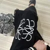 Women's elastic waist casual sports loose black color logo floral embroidery jogger pants trousers SMLXL