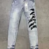 Jeans Purple Designer Taille Hommes Femmes Purples Marque Jeans Pantalon Droit Streetwear Denim Pantalon Mode Multicolore Punk Pantalon Hommes Hiphop Jeans 666