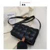 Discount Shops Womens 2024 Autumn/winter New Trendy and Fashionable Weaving Small Square Bag Versatile One Shoulder Crossbody