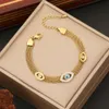 2023 New Jewelry Personalized Stainless Steel Turquoise Eye Stylish Butterfly Bracelet B370