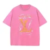 Erkek Tişörtleri Tasarımcı T-shirt artı Pure Pamuklu Erkek ve Kadın Yaz Topları, Modaya uygun hip-hop tarzı baskılı E89G