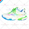 Designer Triple-S Track 3.0 Chaussures Casual Baskets Noir Vert Transparent Cristal D'azote Semelle Extérieure 17Fw Chaussures De Course Hommes Femmes Baskets En Plein Air 604 979