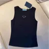 Prrra 2024 Womens Knits Tees T Shirts Sleeveless Woman Summer Tanks Camis Tees Vest Short Shirt Lady Slim Vests Ice Silk Tops