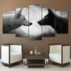 Wolf Decor HD Print 5 Piece Canvas Art Black and White Wolves Målar Väggkonst Bilder för vardagsrum NO Frame286U