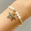 Charmarmband mode charmig färgglad kristall uttalande armband enkel diy design stjärna hänge handgjorda för kvinnor festsmycken