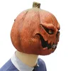 Máscaras de designer novidade máscara de halloween traje festa adereços látex cabeça de abóbora máscara traje para adultos cosplay festa decoração