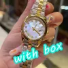 UXURY Gold Women Watch 28mm Designer Relógios de Pulso Diamante Senhora Relógios Para Mulheres Dia dos Namorados Natal Presente do Dia das Mães Relógio de banda de aço inoxidável
