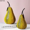 Decorative Objects & Figurines Minimalist Fruit Statue Ornaments Yellow Apple Pear pumpkin Resin Desk Adornment Home Decoration Ac175m