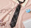 Adjustable Uniform Neckties JK Plaid Pre- Tied Tie Halloween Party School Student Cosplay Photography Props Great Christmas Gift