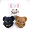 Masques de créateurs Halloween Horreur Décoration Cosplay Sanglant Lapin Ours Masque Carnaval Costume De Fête Accessoires De Couvre-chef