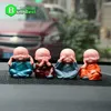 4 pcs lot Small Buddha Statue Monk Resin Figurine Crafts Home Decorative Ornaments Miniatures Crafts Creative T200710295q