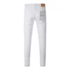 Purple Brand Jeans American High Street Blanc Patché Trou 9046