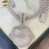 Schmuckdesigner 925 Sterling Silber zweifarbiger 3D-Erde-Hip-Hop-Eis-Out-VVS-Moissanit-Diamant-Anhänger für HerrenHipHop