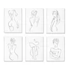 Målningar kvinna en linje ritning konst canvas målning abstrakt kvinnlig naken figur affisch kropp minimalistisk tryck nordisk för hem deco271h