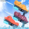 Sand Play Water Fun Toy Gun 2022 Ny Model Cartoon Water Gun Water Splashing Festival Shark Outdoor Interactive Beach Interactive Game ND39 L240312