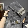 Jeans Herren Designer Frühling Sommer Dünne 2023 Neue Luxus Für Männer Jugend Trend Koreanische Slim-Fit Hosen Vielseitig Slim fit Hosen 2E7t 155