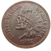 US08 Hobo Nickel 1877 Penny Indian Cent Penny Facing Skull Skulton Zombie Copie Coin Accessories Coins305c