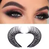 10pcs أسود DD Russian Curl False Eyelashes 3D Mink Hair Shicay and Resulable Fluffy 240311