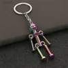 Keychains Lanyards Vintage Mechanical Screw Robot KeyChain Creative Movible Joint Steampunk Robot Car Key Holder for Men ryggsäckhängen LDD240312