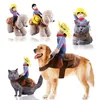 Designer-Dog-Clothes Pet-Suit-Cowboy Rider Style Ceket Köpek Şapkalı Noel Dressup Kostümü Şapka Cadılar Bayramı Cosplay Ceket Köpek 202206