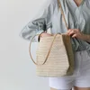 Тканая сумка из травы, корейская сумка в том же стиле, повседневная сумка через плечо, летняя модная женская сумка