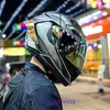Capacete completo de fibra de carbono certificado AGV3c para capacetes de motocicleta masculinos Anti nevoeiro Calor de inverno Chapéu Slot para fone de ouvido Bluetooth I4TD