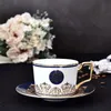 Elegant Golden Top Grade Bone China Coffee Cup Luxury European Tea Cup Set and Saucer Afternoon Tea Coffee Drinkware Tea Cup 240304