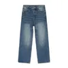 Mäns jeans 2024 Spring Korean Devise High Street Vintage Style Loose Zipper Fashion Foud Color Washing Hip Hop Casual