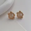 Dangle Earrings Minar Textured White Color Shell Pearl Metallic Flower 14K Real Gold Silver Plated Brass Earring For Women Lady