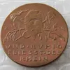 독일 Verdun 1917 Karl Goetz England와 France의 Dea Copy Coins276S에 의해 100% 구리 또는 은금 캐스트 브론즈 메달