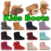 Chaussures pour enfants Australie Bottes chaudes Mini avec des arcs Lie Toldders Garçons Baskets en cuir Baskets de créateurs Chaussures d'hiver pour jeunes Bowknot High-Qual GG