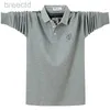 Herenpolo's Poloshirts met mouwen Lentepoloshirt Grote maten 6XL Mode Informeel Effen katoenen polo Zwart Groen Marineblauw ldd240312