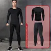 Hommes en cours d'exécution serré Lycra Sportswear ensemble Fitness Jogging Compression survêtement costume formation vêtements de sport vêtements sec Fit Leggings 240307