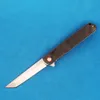 Специальное предложение M3052 Складной нож Flipper D2 Stone Wash Tanto Point Blade с ЧПУ из углеродного волокна с ручкой из стального листа Шарикоподшипниковая шайба Открытые карманные ножи EDC