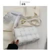 Discount Shops Womens 2024 Autumn/winter New Trendy and Fashionable Weaving Small Square Bag Versatile One Shoulder Crossbody
