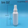 100 pz/lotto Spedizione Gratuita 10 20 30 50 60 100 ml Bottiglie di Profumo Spray di Plastica Bianca Vuota Contenitore Cosmetico Uqkej