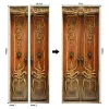 Stickers Removable Vintage Glorious 3D Wooden Door Sticker Modern Art Realistic Door Wallpaper For Living Room Home Decor Aesthetic