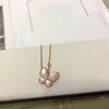 V Necklace S925 Silver Necklace Original Buckle White Fritillaria Butterfly Necklace Korean Edition Jewelry Champagne Gold Necklace Female Clavicle Chain