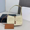 2024 novo designer saco de verão tudo-em-um saco de praia de palha moda personalidade diário deslocamento prático carteira crossbody saco embreagem