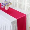 10 pz 30 x 275 cm Runner da tavola in raso di seta per matrimoni per eventi, banchetti, decorazioni per feste 240307