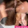 250% Шоколадно-коричневый объемная волна, кружевные передние парики, человеческие волосы, светло-коричневые, 13x4 HD, прозрачный кружевной фронтальный парик, предварительно выщипанные бразильские волосы