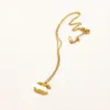 Lyxdesigner halsband kvinnor rostfritt stål guldkedja halsband mode par smycken gåvor för kvinna semestertillbehör